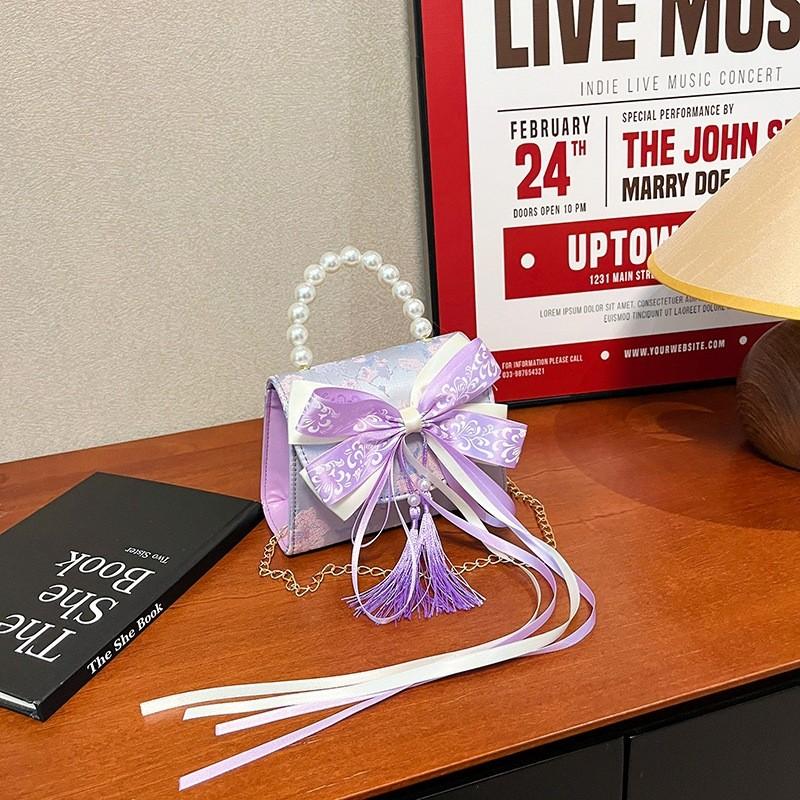 Childrens Small Purse Pu Fabric Cute Fashion Trendy Girls Shoulder Bag For Daily Use