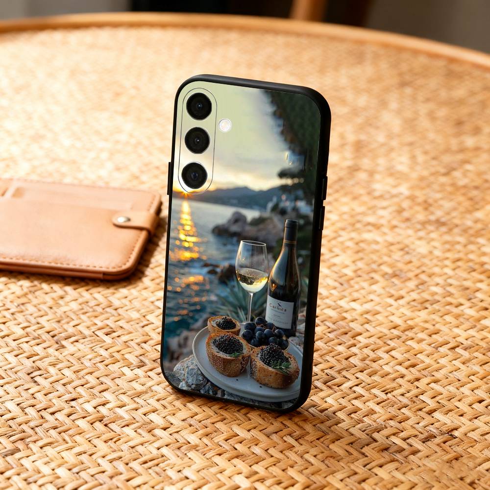 Чехол для телефона «Закат И Морской Пейзаж» Для Samsung A73,72,71,A52,51,40,41,A22,A32,31,A13, Мягкий Черный Корпус