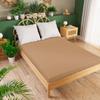 DREAMY PREMIUM Brown Jersey Fitted Sheet 140x200cm