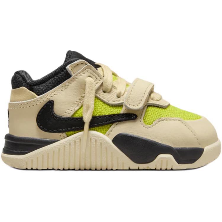 Детская обувь Travis Scott x Jordan Jumpman Jack TR Mid top Бежевый/Черный/Желтый для младенцев и малышей FJ2852-102