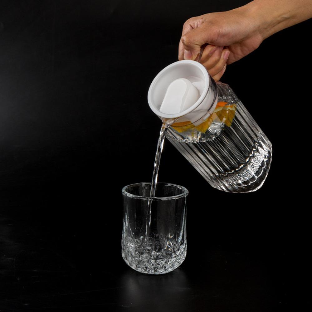 Кувшин для воды с крышкой, анти-падение, чайники для холодной воды, горшок для чая со льдом, полосатый кувшин, холодильник