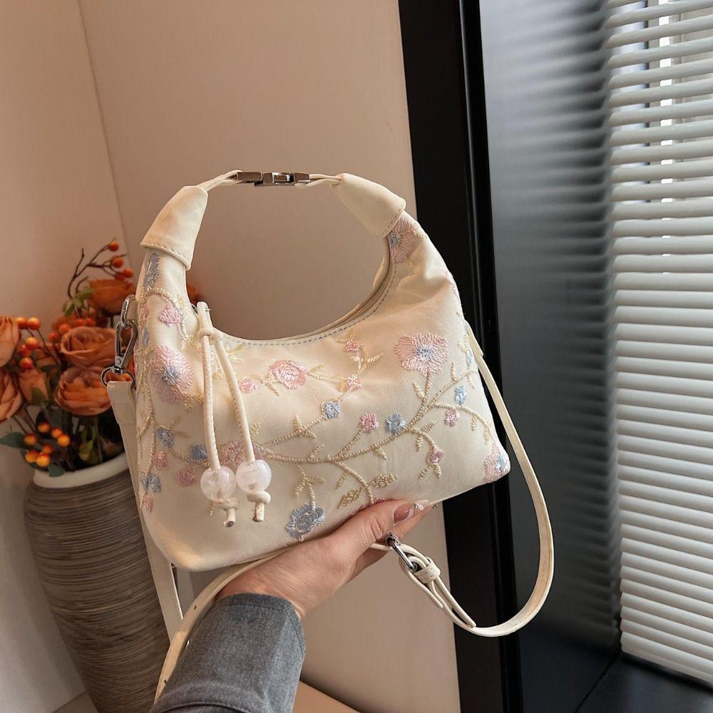 Canvas Hanfu Embroidery Handbag Embroidered Cheongsam Bag Retro Chinese Style Handbag  Wedding