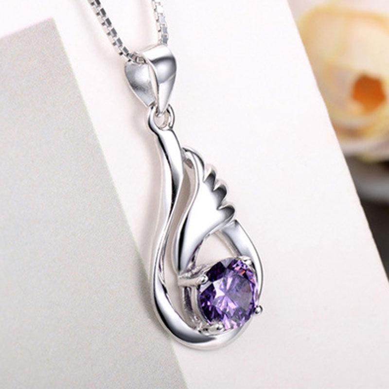 Weihua Women'S Pendant Angel Wings Wings Necklace Pendant Silver Plated Jewelry
