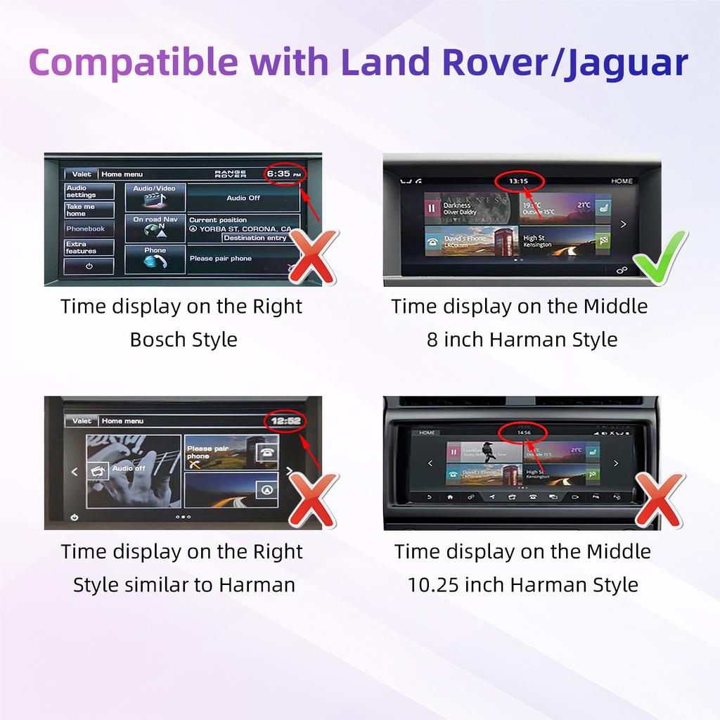 Беспроводной комплект для модернизации Ezonetronics CarPlay Android Auto для Land Rover Jaguar Range Rover Evoque Discovery XE XFL F-Type