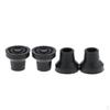 4 Rubber Walking Aid Foot for Canes, Crutch Tips, Non-slip 16 Black, 16mm