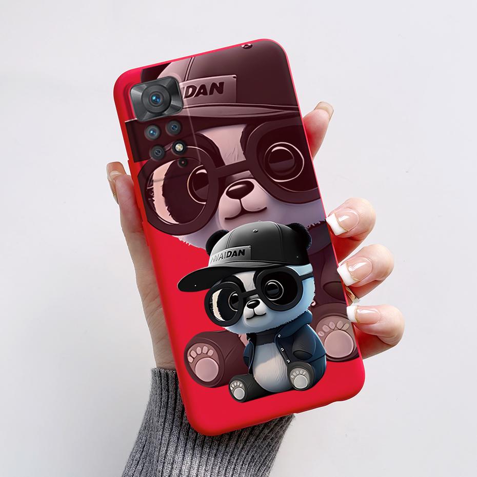 Для Redmi Note 11S Note 11 Pro 5G 4G Чехол Милый Кролик Панда Защитный Fundas Обложка Для Redmi Note 11 note11E Силиконовый Чехол для Телефона