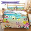 Littlest Pet Shop Pattern Bedding,Quilt Set Quilt Cover Pillowcase Home Birthday Gift(1 * duvet cover + 2 * pillowcase, without core)