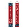 4th of July Patriotic Door Banners Outdoor Patriotic American Flag Hanging Porch Sign for Independence Day Memorial Day Decor