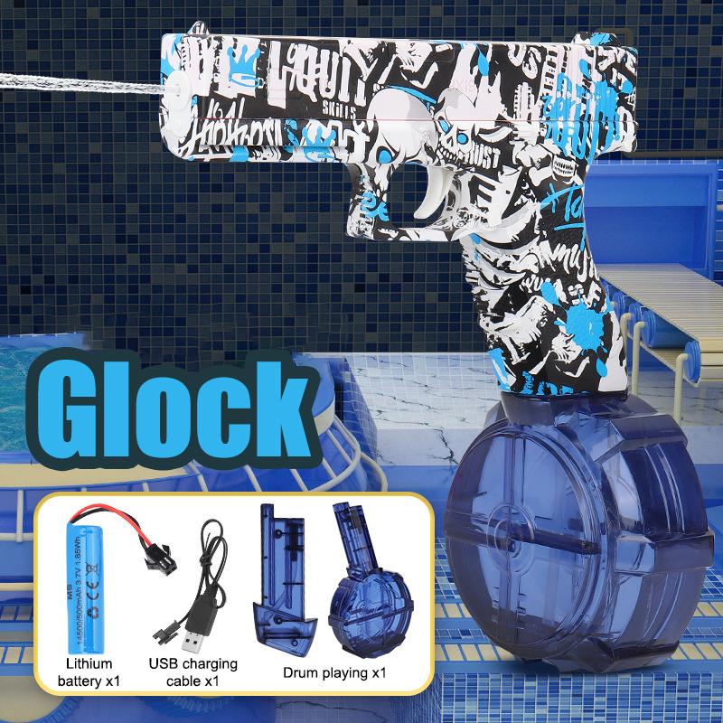 Водяной пистолет большой емкости Летняя развлекательная игрушка для водных игр Полностью автоматический водяной пистолет Игрушки для открытого бассейна