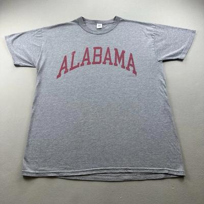 Винтажная футболка Alabama Crimson Tide Мужская L Серая Russell Athletic NCAA 90-е