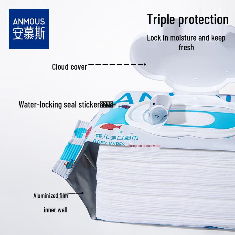 Детские салфетки для рук и рта Anmous Ocean Water