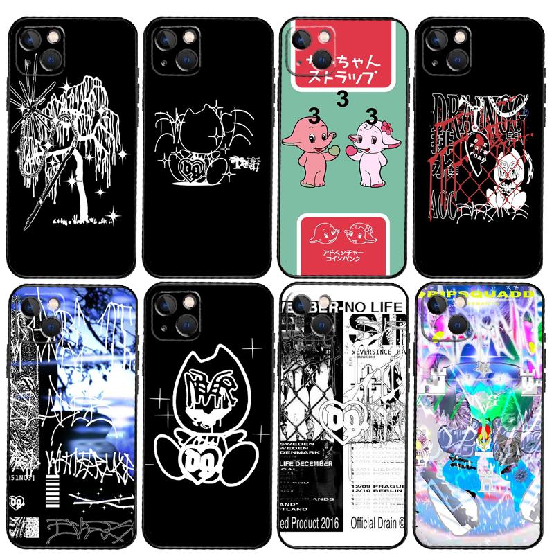 Чехол Drain Gang для iPhone 14 15 16 Pro Max 11 12 13 Mini X XR XS Max Plus Задняя крышка телефона