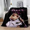 Love Music Festival Blanket Comfortable Great for Chair Couch Livingroom Four Seasons Universal Playful Design Perfect Gift for Relatives and Friends