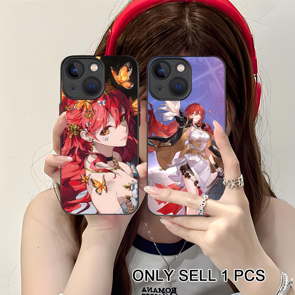 HSR Himeko Silicone Mobile Phone Case for iPhone 17 16 15 14 13 12 11 X XR XS Air Pro Max Plus Mini Colorful Cover
