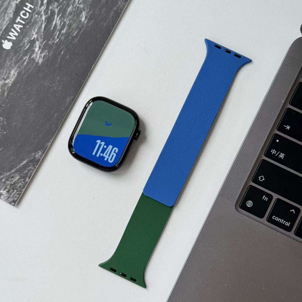 Ремешок для Apple Watch с узором «Личи» и магнитной застежкой - Подходит для Apple Watch Series 1 2 / Ultra 4-1 / SE 3