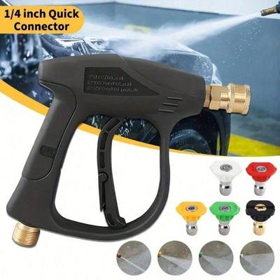 1 Комплект, Мойка высокого давления, Макс. 3000 PSI, 5 Цветов, Быстрое соединение 1/4 дюйма, Насадка, Соединитель для шланга M22-14, Для мойки автомобилей, Садовые принадлежности
