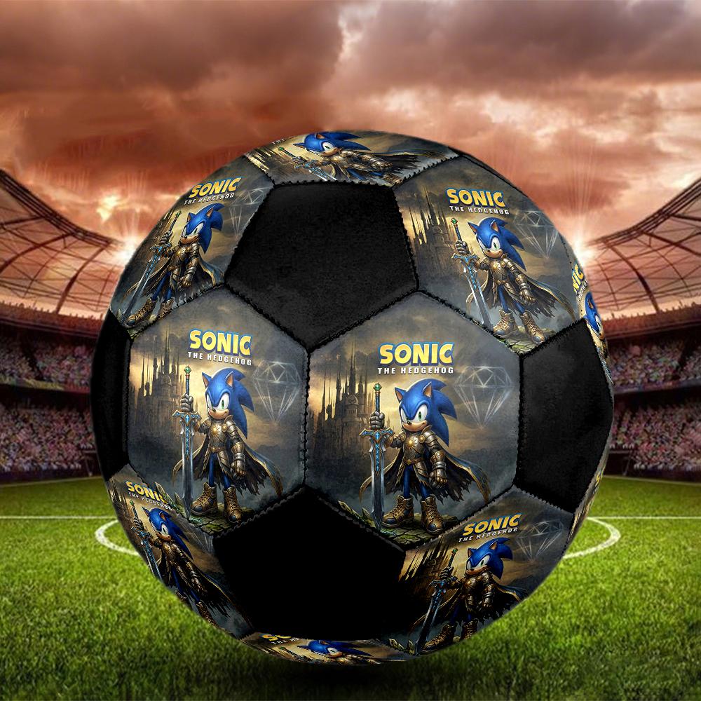 1pc Sonic The Hedgehog Football Soccer Ball Size 5 Indoor Soccer Ball Fashion Colorful Backyard Game -Great For Sports Fans Gift HE95