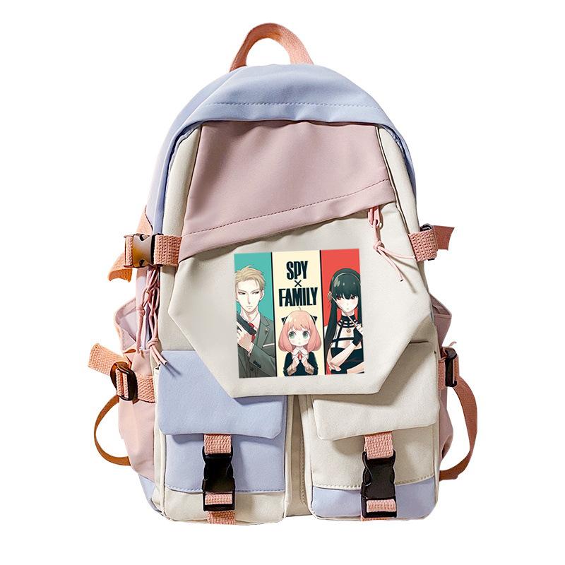 Animation Two-Dimensional Backpack Decompression Ridge Protection For Primary And Secondary School Students Campus Trend School Bag College Style