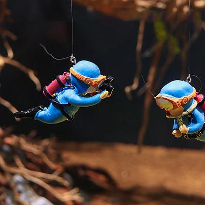 Дайвер погруженный плавающий аквариум индивидуальность ландшафтный дизайн украшения