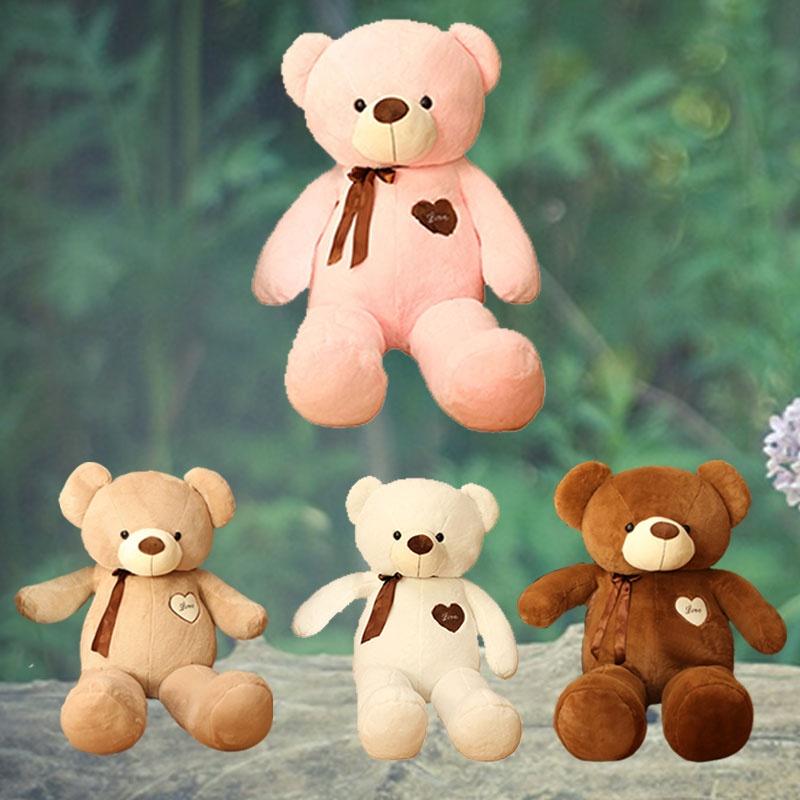 Genuine Teddy Bear Plushie With Silk Ribbon Perfect Gift For Baby Showers And Birthdays