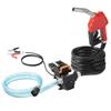 VEVOR Fuel Transfer Pump, 12V DC 57L/min(15 GPM) 186W(1/4 HP), Portable Electric Diesel Transfer Pump with Auto Shut-Off Fuel Nozzle