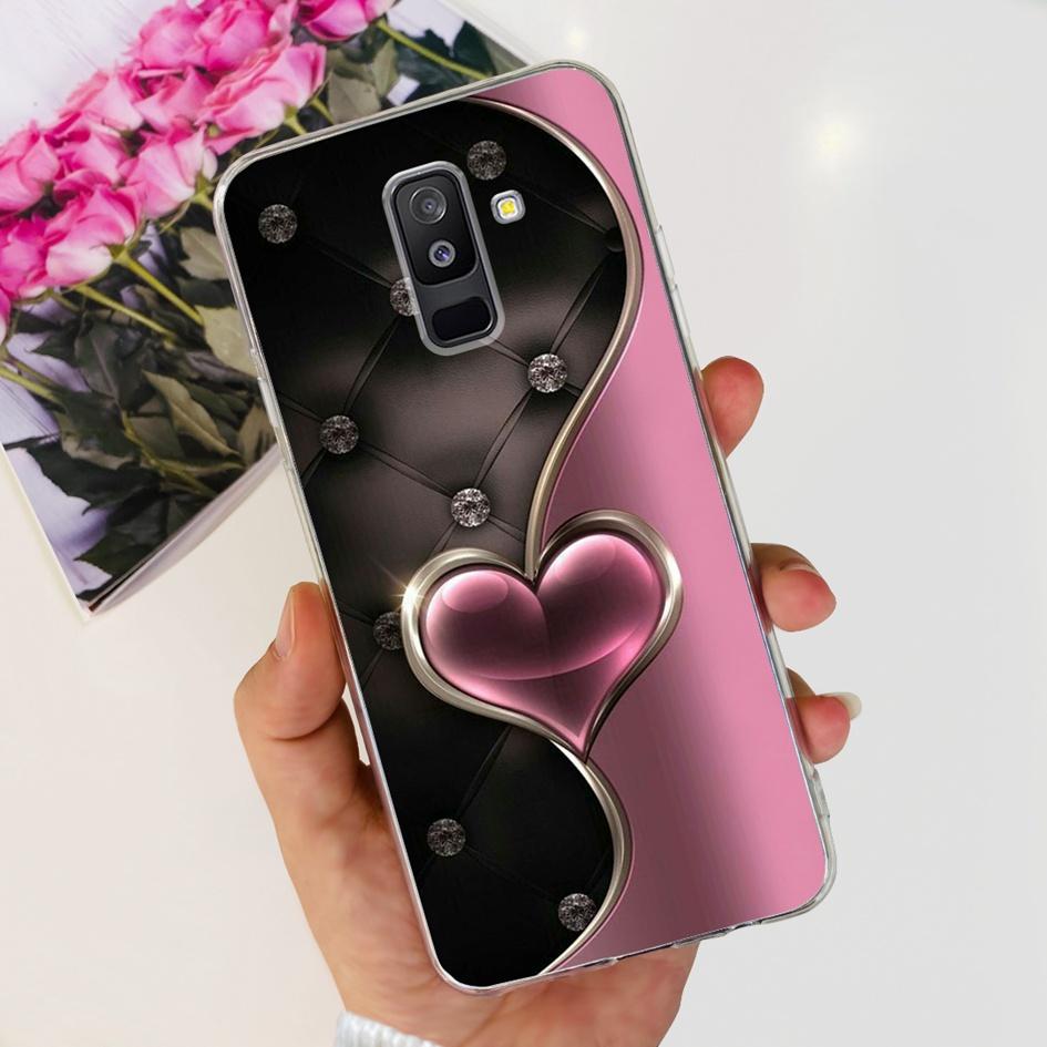 For Samsung A6 Plus 2018 Case SM-A605F New Fashion Butterfly Marble Soft Silicone Funda For Samsung Galaxy A6 A6+ SM-A600F Cover