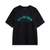 Li Ning Sports Trend Series Casual Minimalist Solid Color Round Neck Pullover Letter Short Sleeve T-Shirt Men T-Shirts Black AHSV683-3