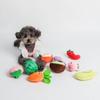 Dingdongpet Pet Кукла со свежими фруктами, набор из 9 шт., разные цвета, 1 комплект
