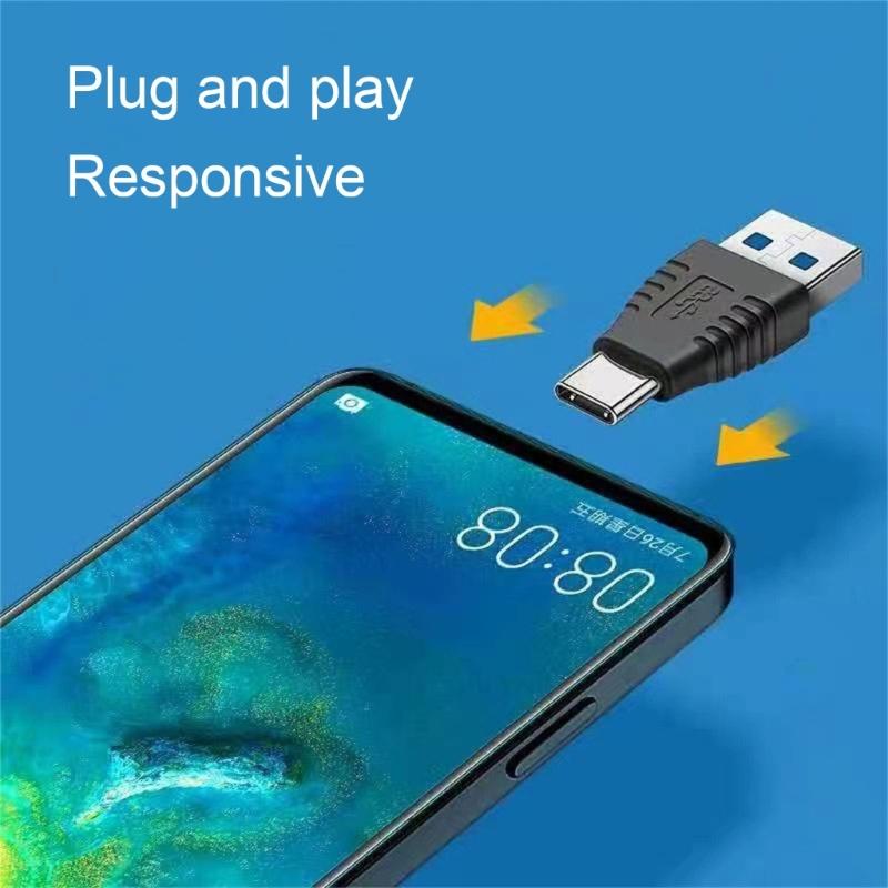 Адаптер USB 3.0 папа к USB C папа для высокоскоростной передачи данных и зарядки для различных устройств Type C