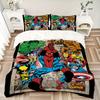 3Pcs Superhero Comic Characters Bedding Set Quilt Cover Pillowcase Home Christmas Xmas Halloween Gift 1 Duvet Cover 2 Pillowcase Em92838