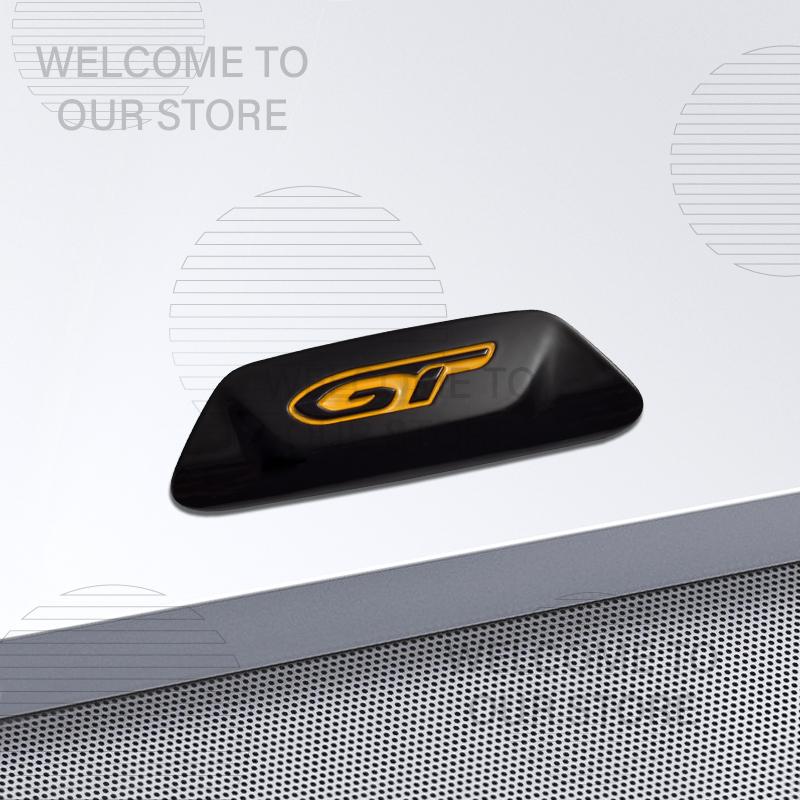 Car Decor Metal GT Emblem 3D Sticker For Peugeot 5008 208 508 4008 3008 GT Line Steering Wheel Badge Decals