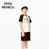 Little MO&Co. Унисекс хлопковая футболка с рукавом реглан с принтом
