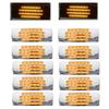 10PCS Waterproof LED Truck RV Marker Side Indicator Signal Light Chrome Van Trailer Clearance 22LED Light Side Marker Lamp