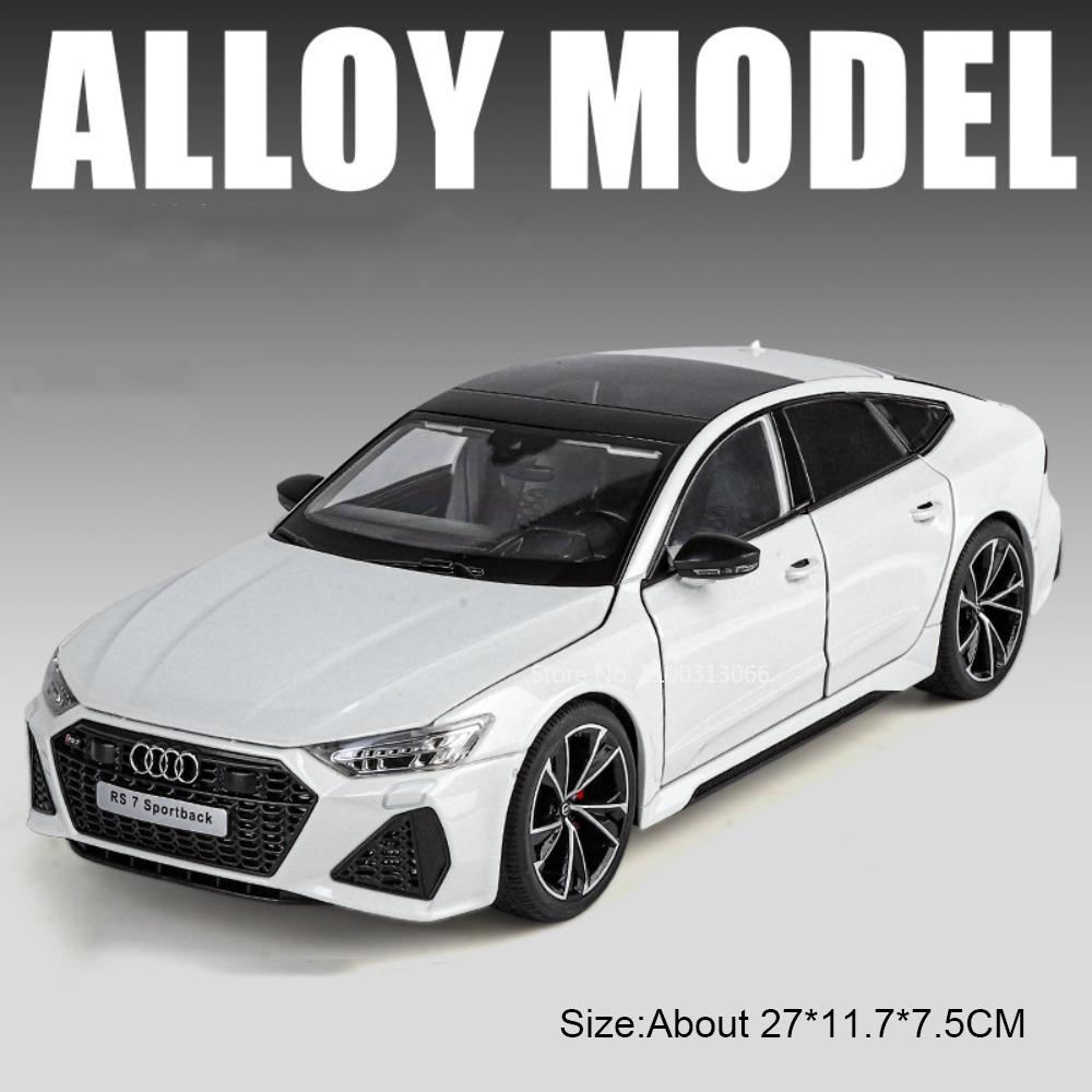 1:18 Металлические модели автомобилей RS7 A6L, миниатюрные модели, игрушки со светом, музыкой, амортизацией колес, модель транспортного средства для мальчиков, украшение, подарки