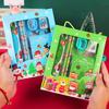 Christmas Stationery Set Cartoon Xmas Pattern Pencil Sharpener Erasers Pencils Kawaii School
