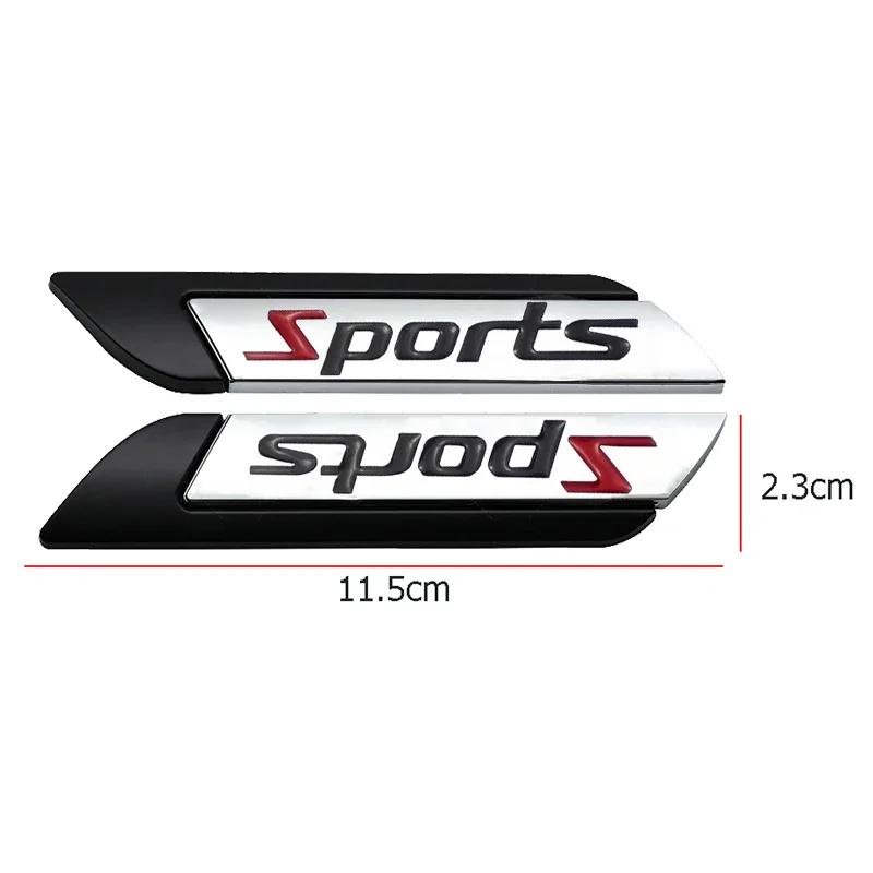 FVEX7 Car Fender Side Badge Sticker for Toyota Sport Logo Yaris Corolla 4Runner Avalon CHR Auto Body Emblem Exterior Accessories