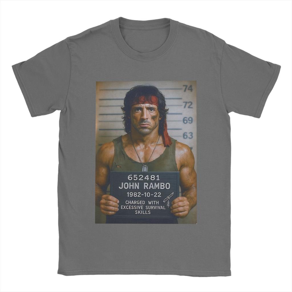 John Rambo T Shirt Unisex Cotton Funny TShirt Crewneck Tees Short Sleeve Clothing Printing