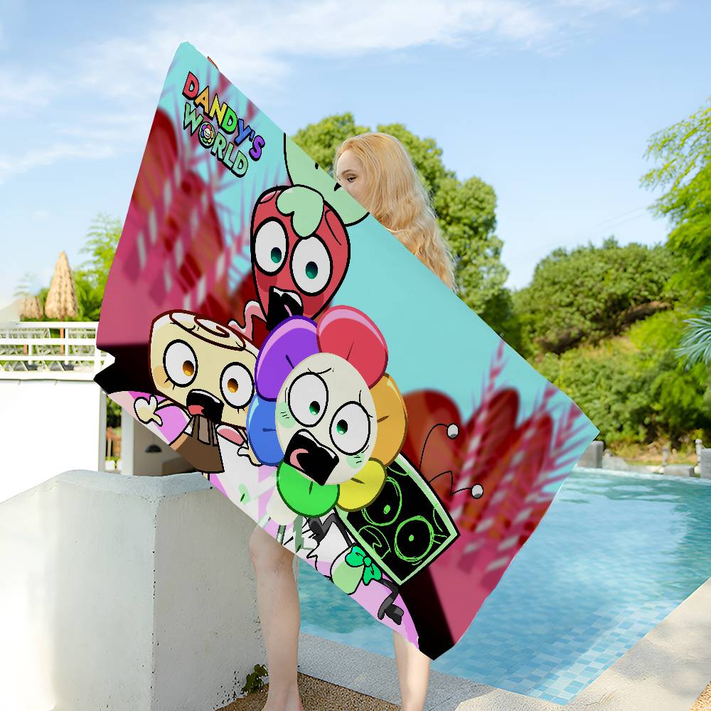 Hot Horror Game Dandys World Microfiber Beach Towel Absorbent Quick dry Soft Yoga Swimming Resort Mountain Climbing Towel