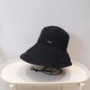 Solid color sunscreen big brim quick-drying bucket hat women's spring and summer new sunscreen sunshade basin hat showing small face big eaves hat