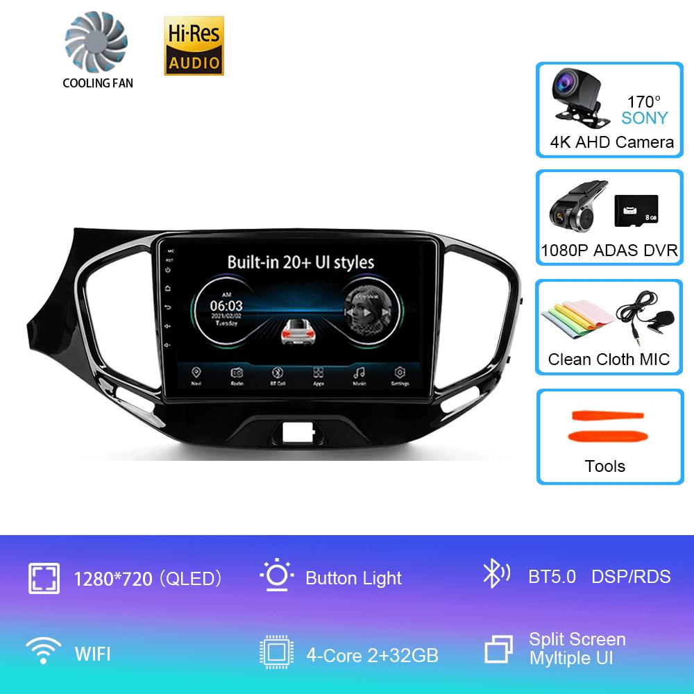 Android 14 для LADA Vesta Cross Sport 2015 2022 Автомобильный радиоприемник Мультимедиа Видеоплеер Навигация стерео Нет 2din 2 din