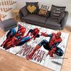 3D-Printed Cartoon Spider-Man Rug — Ideal for Home Decor (Bedroom, Living Room, etc.); Fluffy Square Carpet, Soft Area Rug, and