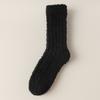 Coral Fleece Socks Solid Color Medium Tube Socks Season Fleece Thickened Warm Furry Home Floor Sleeping Socks