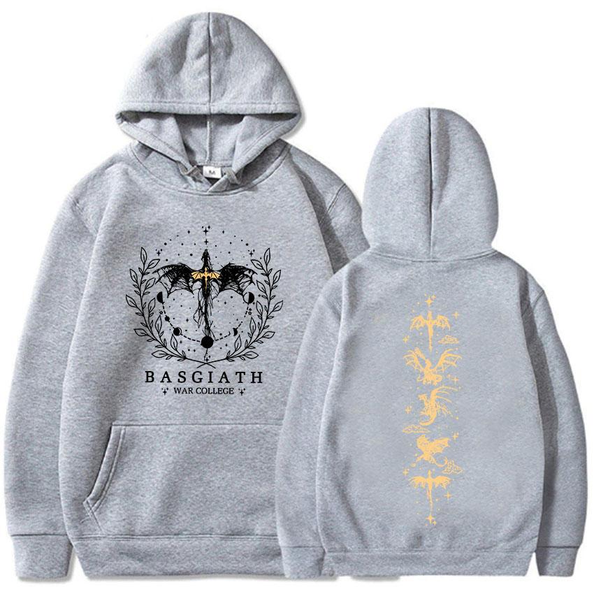 Basgiath War College Hoodies Onyx Storm Dragon Rider Sweatshirts Book Printing Sudaderas Long Sleeve Women Men Clothing