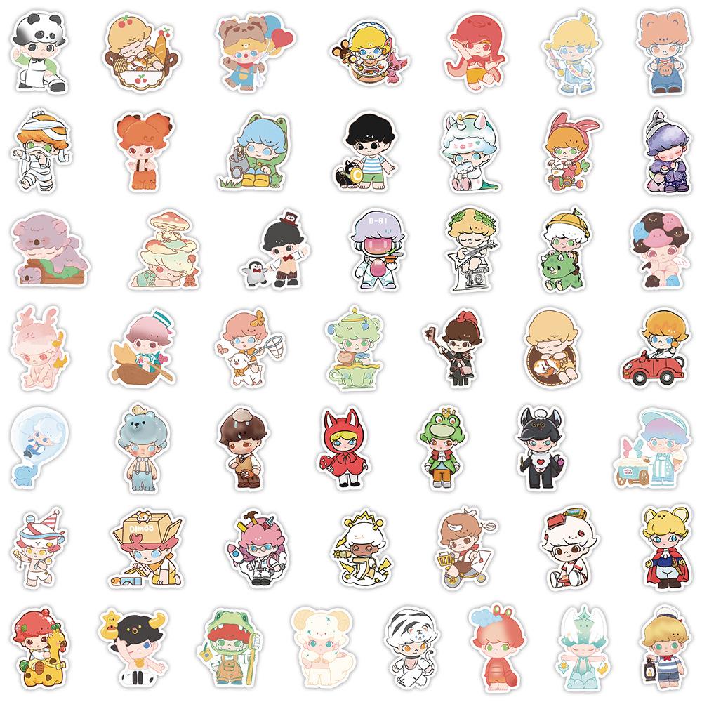 50 Cute Cartoon Graffiti Stickers - Waterproof Decorative Stickers for Water Bottles and Phones