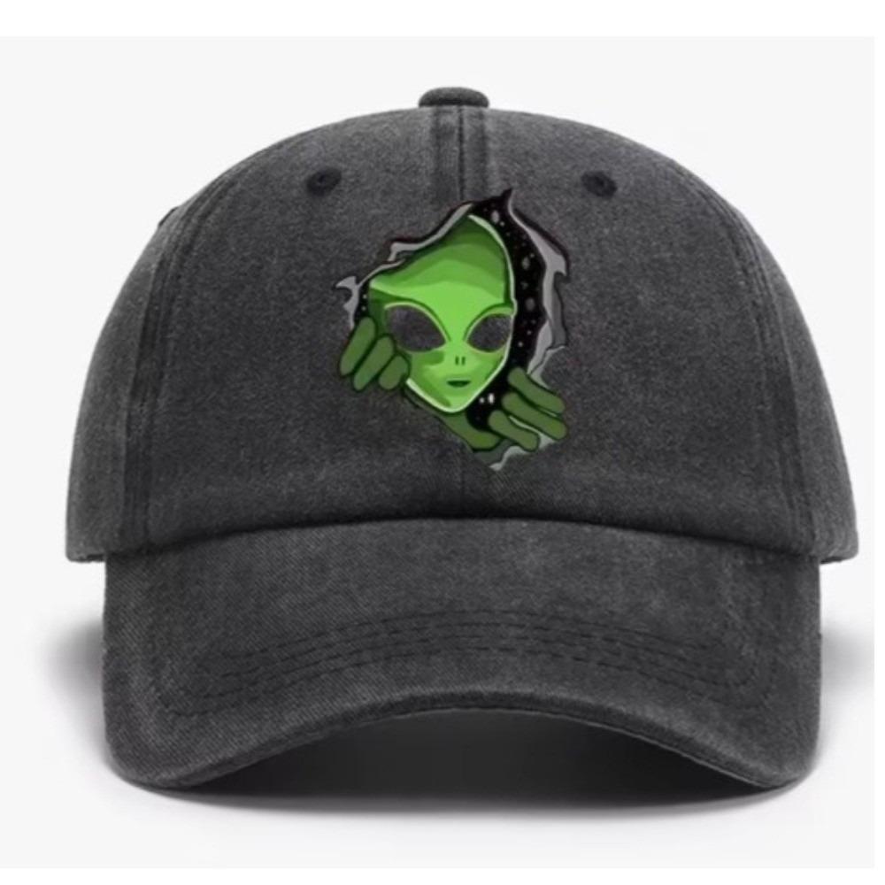 Alien Printed Alien Printed Baseball Cap Vintage Washed Unisex Sun Hat Hiking