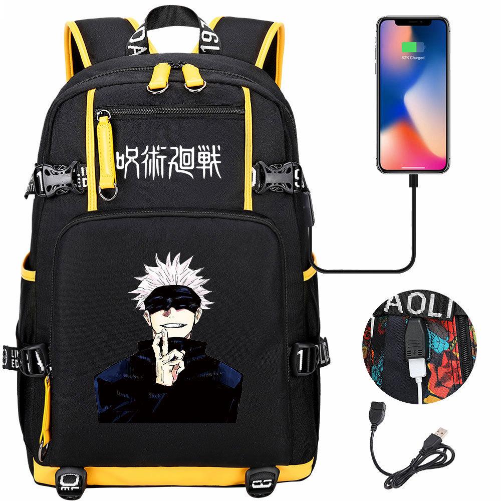 Рюкзак с USB-наушниками с принтом Jujutsu Kaisen