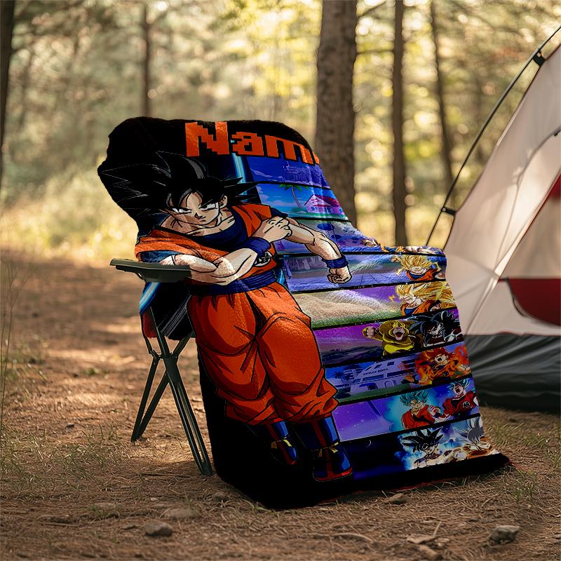 Personalized Custom Name Blanket - Dragon Ball Print Design,Blanket for Sofa,Bed,Travel,Camping - Soft and Warm, Great Gift