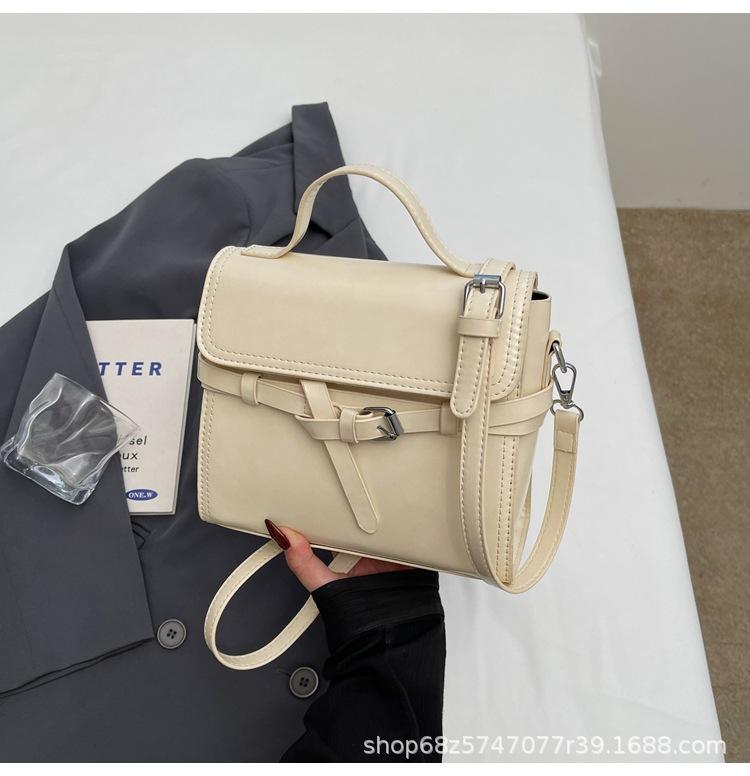Korean version niche bag women's handbag 2025 new high-end simple small square bag commuter casual shoulder messenger bag