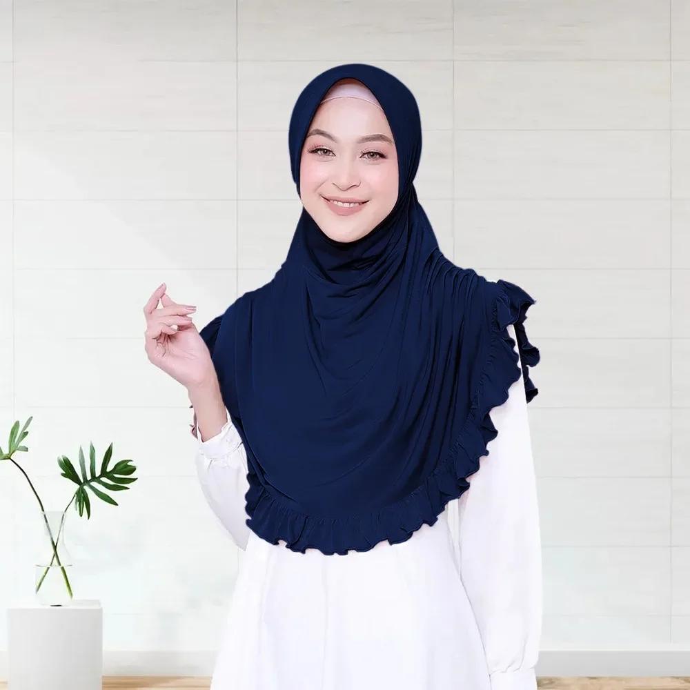 Рамадан мгновенный хиджаб женский мусульманский шарф цепочка платок обертывания эластичный головной убор шея шали Амира исламская молитва хиджабы тюрбан