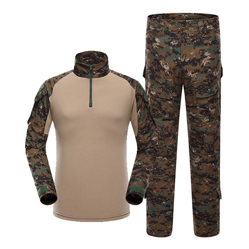 G2 Frog Suit Outdoor Training Uniform Men Long Sleeve Camo Tactical Hiking Clothing